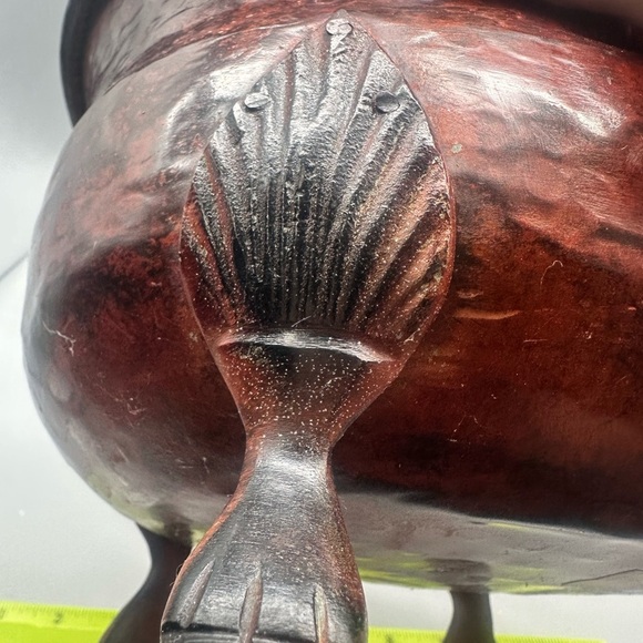 Vintage Copper metal Footed Bowl - Picture 10 of 11